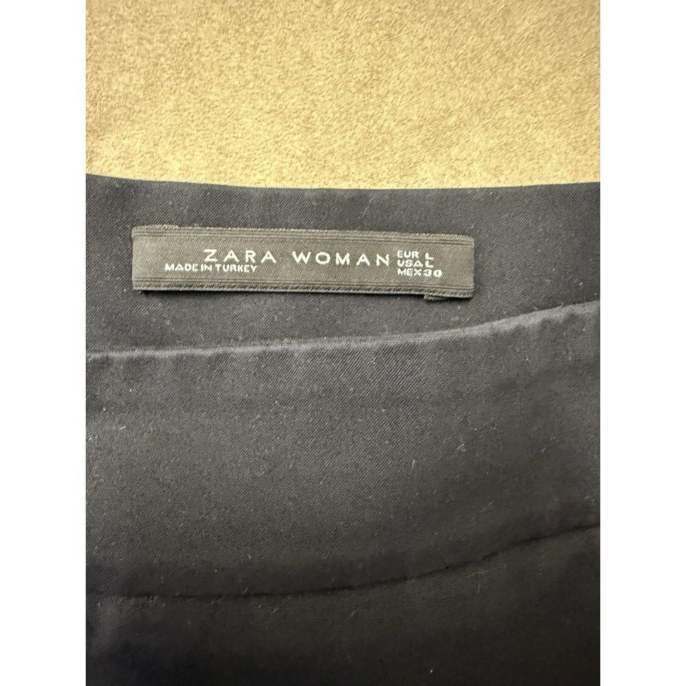 Zara Black Womens Shorts. Side Zipper. Sz L - Picture 12 of 12